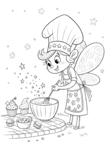 26+ чарівних ідей: розмальовки феї завантажити безкоштовно • Kids Time Завантаити розмальовка Фея, яка пече торт