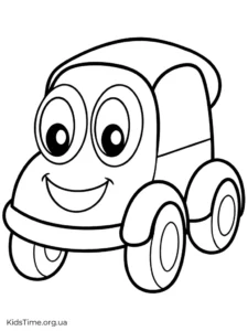 Розмальовки для найменших дітей - 36 цікавих ідей • Kids Time KidsTime_Розмальовка для найменших машина
