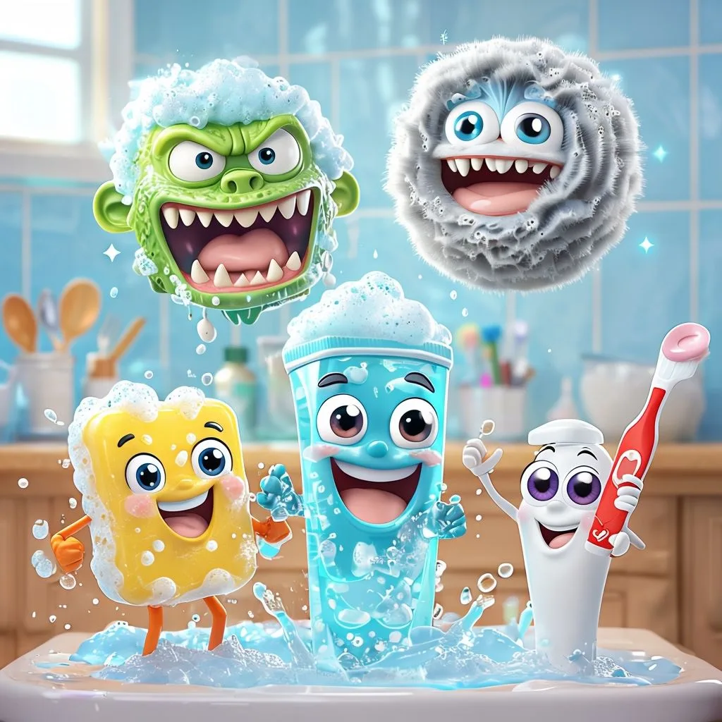 Мікроб Липун і Грибок Пилюка (заохочення до чистоти) • Kids Time Мікроб Липун і Грибок Пилюка повчальна і сучасна казка для дітей