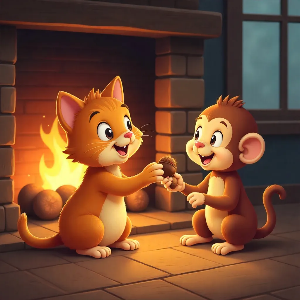 Мавпа та кішка • Kids Time байка езопа мавпа та кішка читати