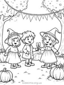 🎃 Розмальовки Хелловін: 30+ безкоштовних шаблонів для друку • Kids Time хелловін вечірка діти розмальовка