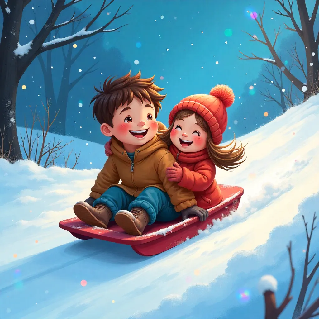 Поліна та снігова катастрофа • Kids Time Поліна та снігова катастрофа діти катаються на санчатах