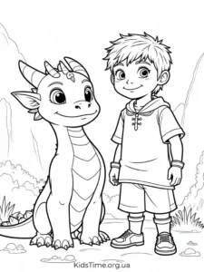 Розмальовки Беззубик та друзі 🐉 скачати й роздрукувати • Kids Time Розмальовка Ікап та Беззубик разом - для дітей 5-10 років